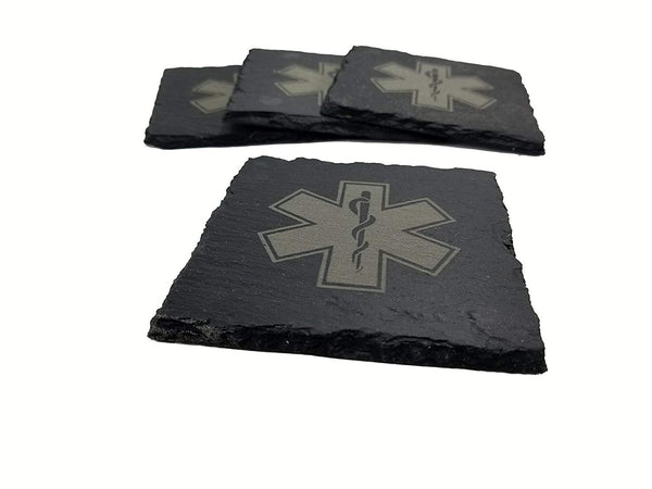 EMT/EMS/Paramedic Slate Coaster Set