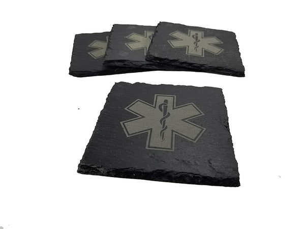 EMT/EMS/Paramedic Slate Coaster Set
