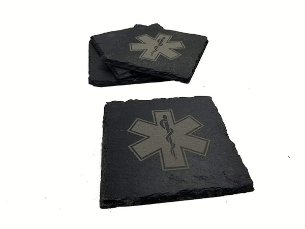 EMT/EMS/Paramedic Slate Coaster Set
