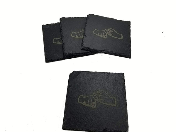 American Sign Language (ASL) Friendship Slate Coaster Set
