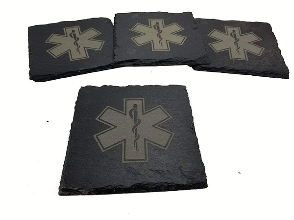 EMT/EMS/Paramedic Slate Coaster Set