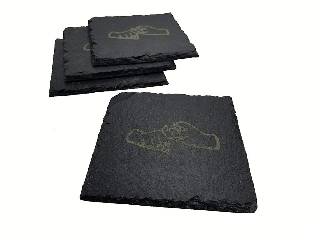 American Sign Language (ASL) Friendship Slate Coaster Set