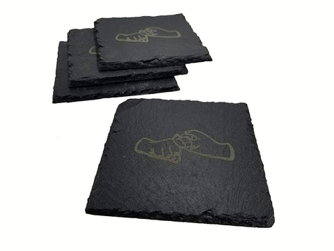 American Sign Language (ASL) Friendship Slate Coaster Set
