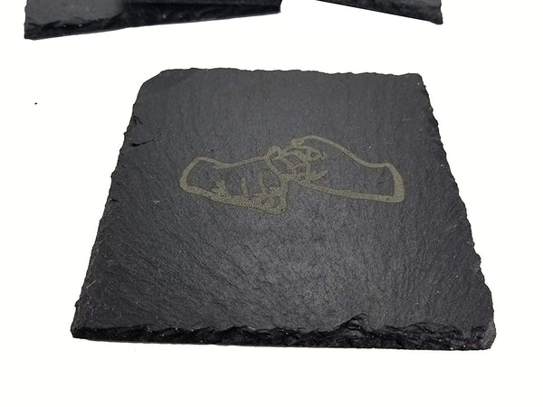 American Sign Language (ASL) Friendship Slate Coaster Set