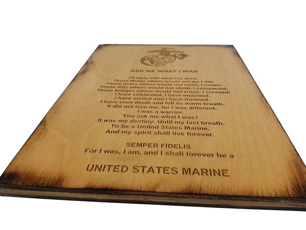 Marine Retirement Gift - Ask Me What I Was 8.5 x 11.5 USMC Sign
