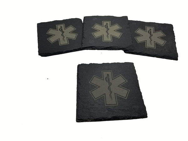 EMT/EMS/Paramedic Slate Coaster Set