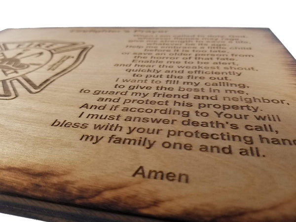 Firefighter's Prayer - 8.5" x 11.5" Sign with Scorched Edges