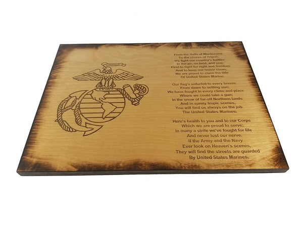 Marine Corps Hymn 8.5" x 11.5" Sign - Marines' Hymn
