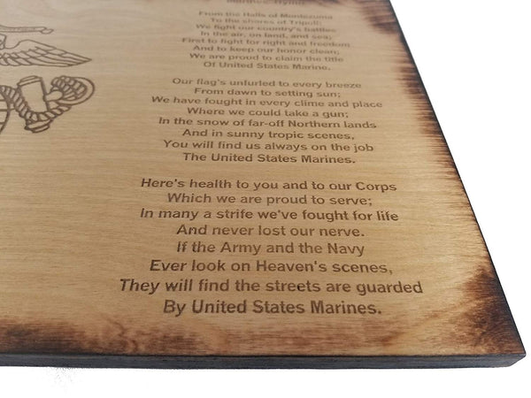 Marine Corps Hymn 8.5" x 11.5" Sign - Marines' Hymn
