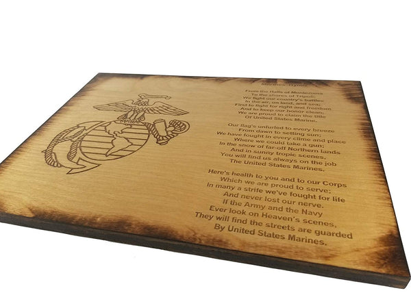 Marine Corps Hymn 8.5" x 11.5" Sign - Marines' Hymn