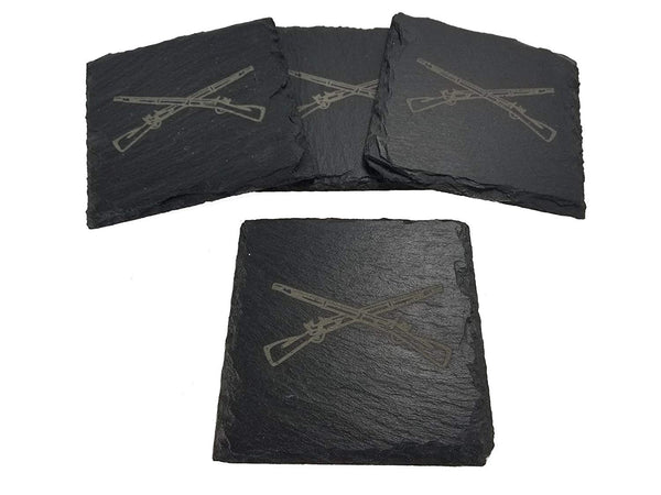 Army Infantry Crossed Rifles Coaster Set - Infantry Veteran