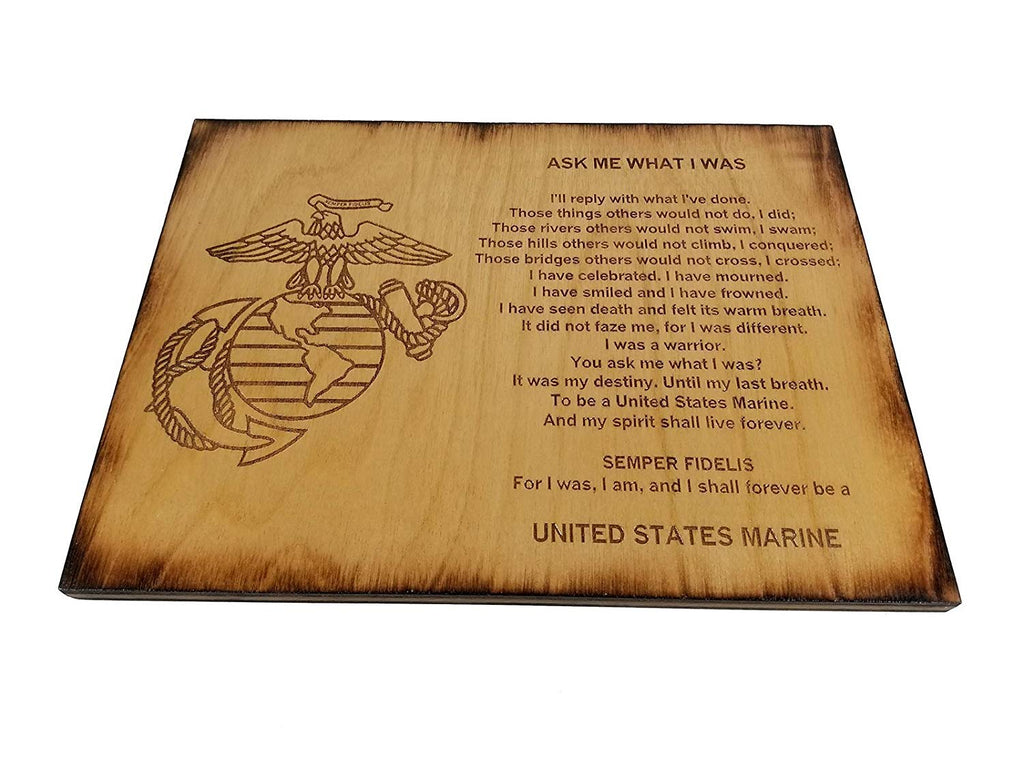 USMC Retirement Gift - Ask Me What I Was 8.5 x 11.5 Marine Corps Sign