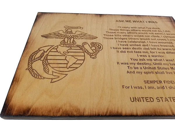 USMC Retirement Gift - Ask Me What I Was 8.5 x 11.5 Marine Corps Sign