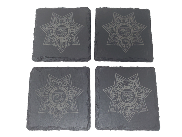 Arizona State Trooper Slate Coaster Set - AZ State Police - Arizona Highway Patrol - Graduation Gift - State Police Gift