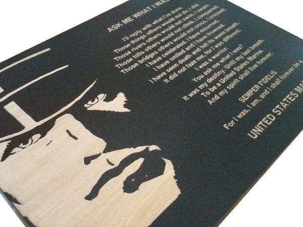 USMC - Ask Me What I Was Black Sign - Marine Corps Veteran - USMC retirement gift