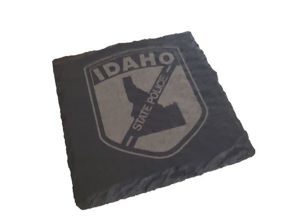 Idaho State Police Slate Coaster Set - Idaho State Trooper Graduation Gift - State Police - ISP Law Enforcement