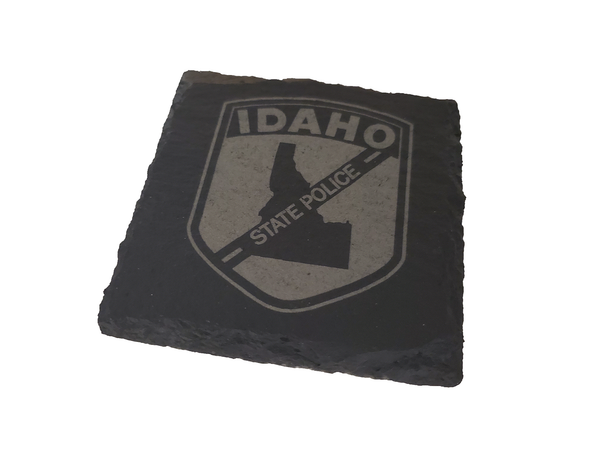 Idaho State Police Slate Coaster Set - Idaho State Trooper Graduation Gift - State Police - ISP Law Enforcement