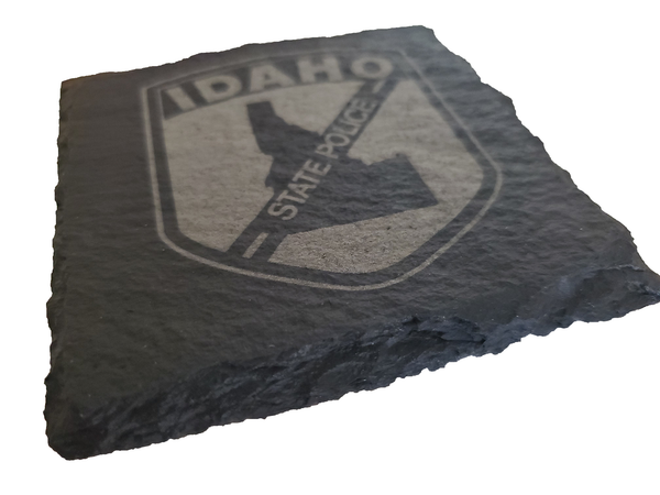 Idaho State Police Slate Coaster Set - Idaho State Trooper Graduation Gift - State Police - ISP Law Enforcement