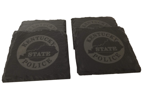 Kentucky State Police Slate Coaster Set