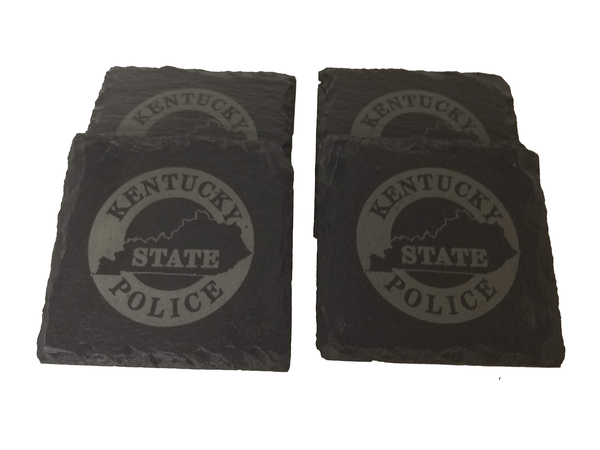 Kentucky State Police Slate Coaster Set