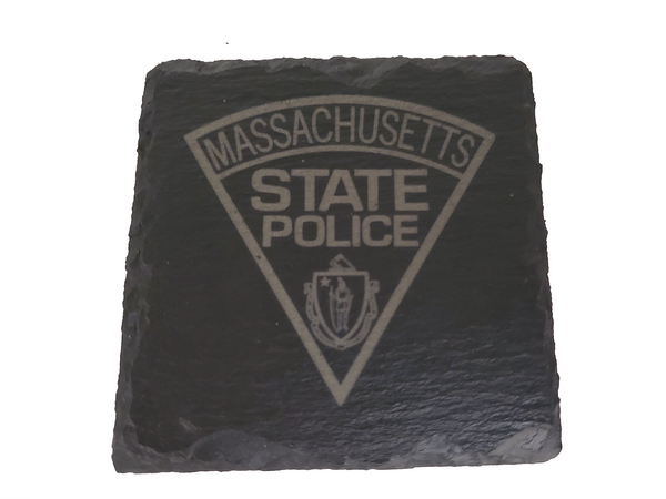 Massachusetts State Police Slate Coaster Set