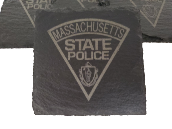 Massachusetts State Police Slate Coaster Set