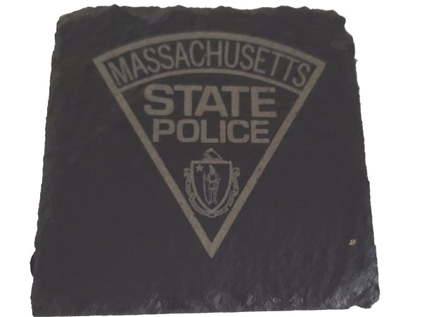 Massachusetts State Police Slate Coaster Set