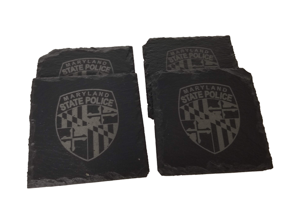 Maryland State Police Slate Coaster Set