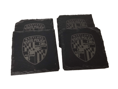 Maryland State Police Slate Coaster Set