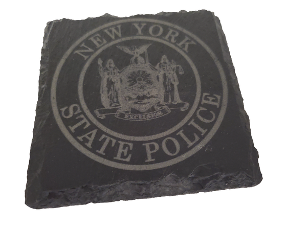 New York State Police Trooper Slate Coaster Set - NY State Police - NYSP Graduation Gift