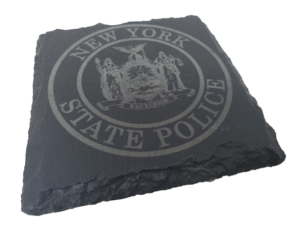 New York State Police Trooper Slate Coaster Set - NY State Police - NYSP Graduation Gift