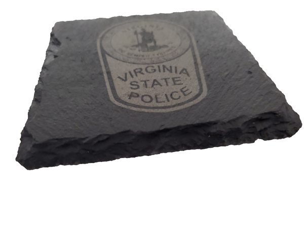 Virginia State Police Slate Coaster Set - VA State Trooper - VSP Graduation Gift