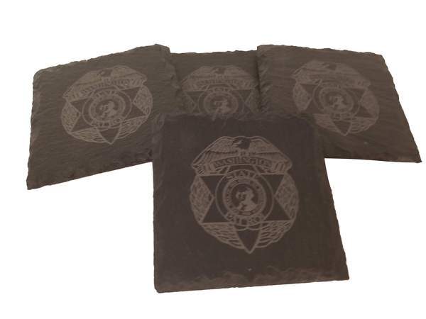 Washington State Patrol Slate Coaster Set
