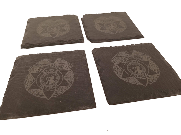 Washington State Patrol Slate Coaster Set