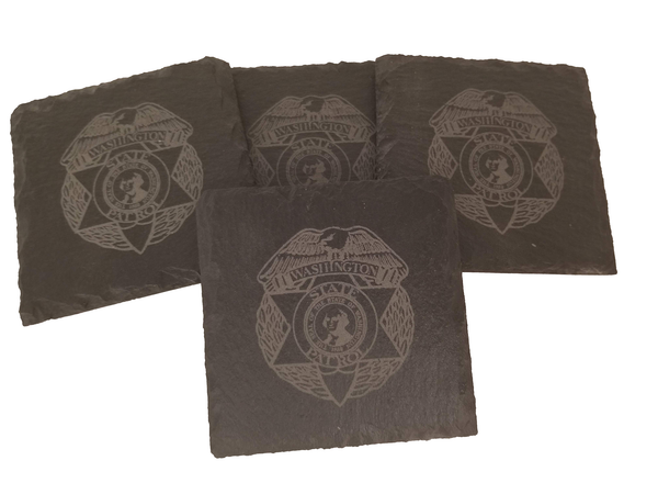 Washington State Patrol Slate Coaster Set