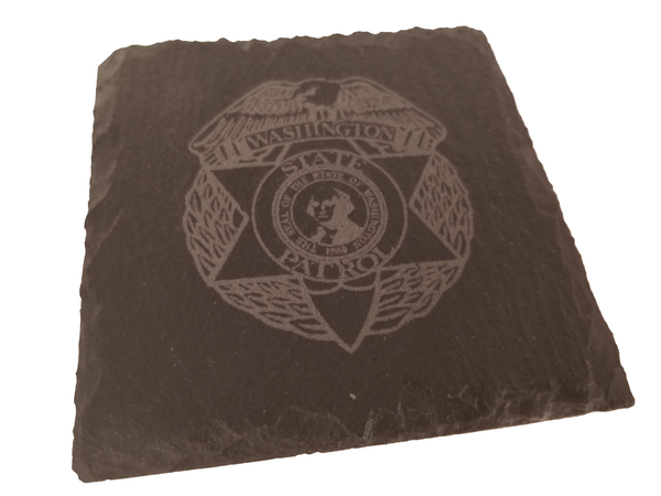 Washington State Patrol Slate Coaster Set