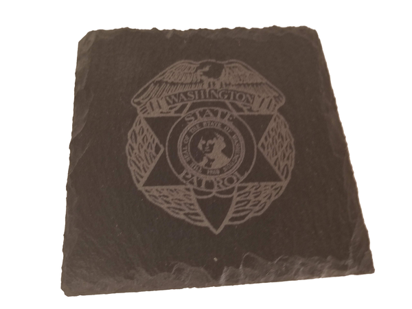 Washington State Patrol Slate Coaster Set