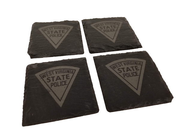 West Virginia State Police Slate Coaster Set
