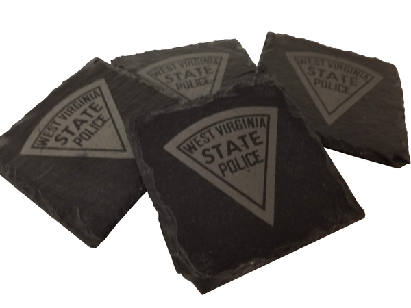West Virginia State Police Slate Coaster Set