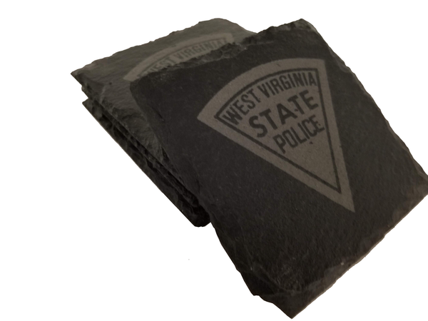 West Virginia State Police Slate Coaster Set