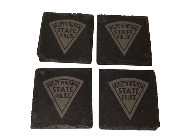 West Virginia State Police Slate Coaster Set